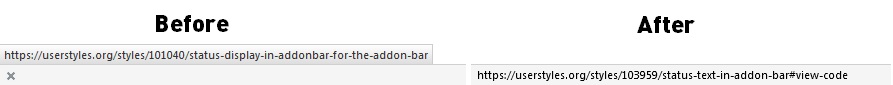 Status Text in Addon Bar