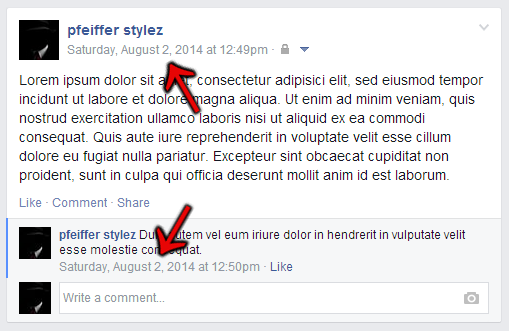 Facebook Timestamp Fix