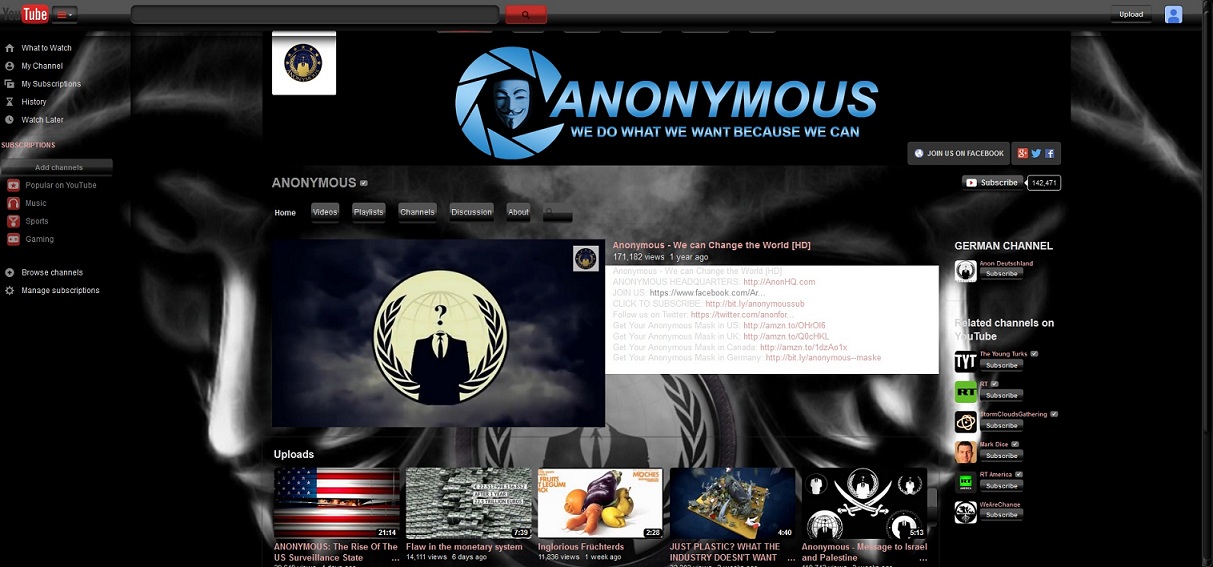 Anonymous Youtube (By: Sorcerer)