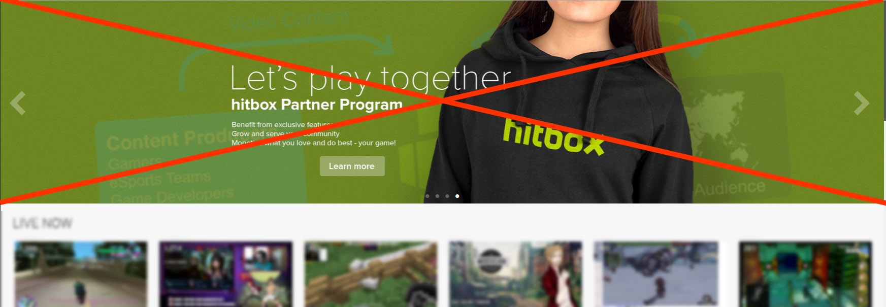 Hitbox.tv Carousel Remover