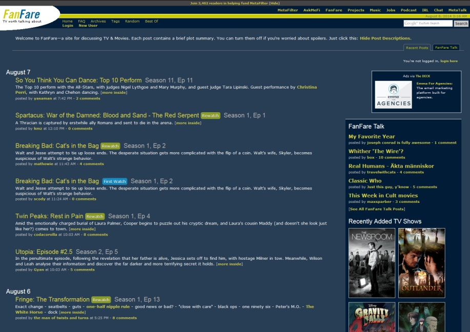 MetaFilter FanFare full recolor