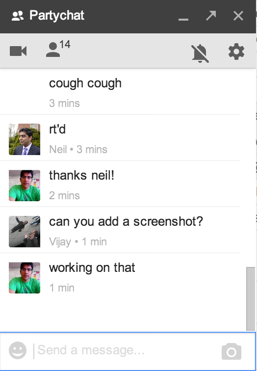 Compact Google Hangouts chat window
