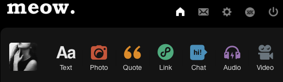 Meow tumblr logo