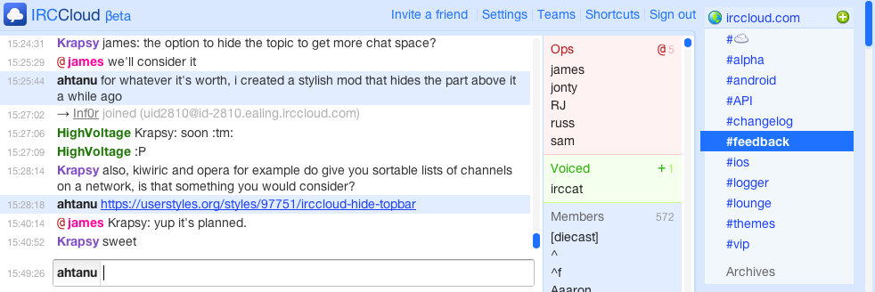 IRCCloud Hide Topicbar