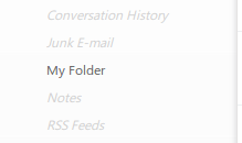 Outlook 2013 - Faded Default Folders