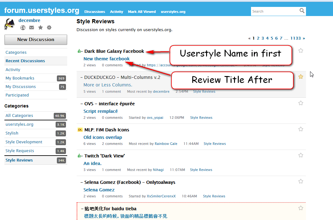 DEPRECATED - Userstyles.org Review - Name in First