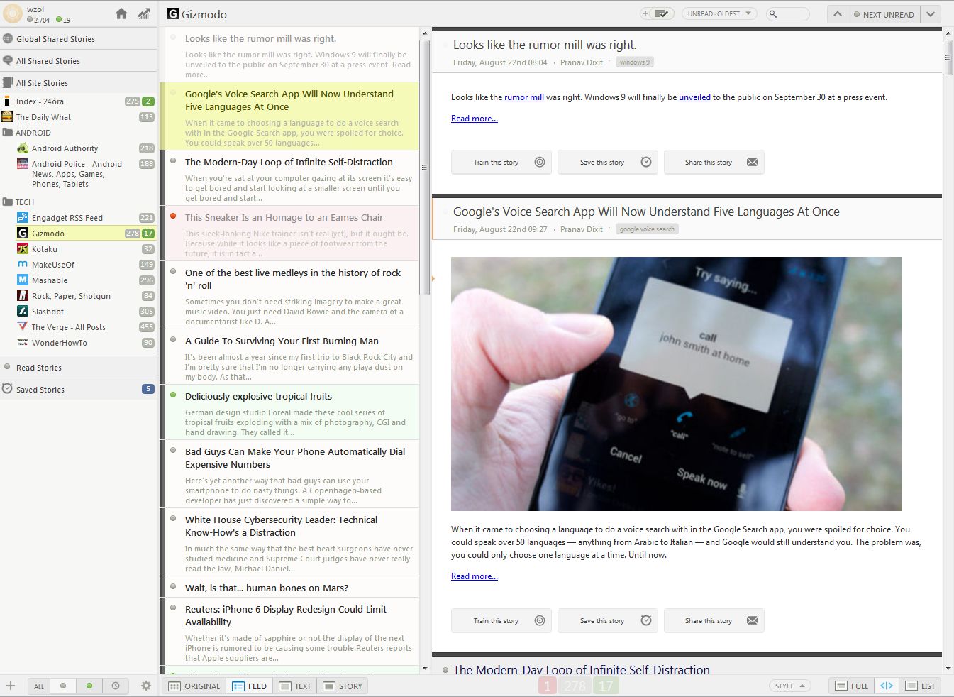 NewsBlur - Flat & Clean Plus