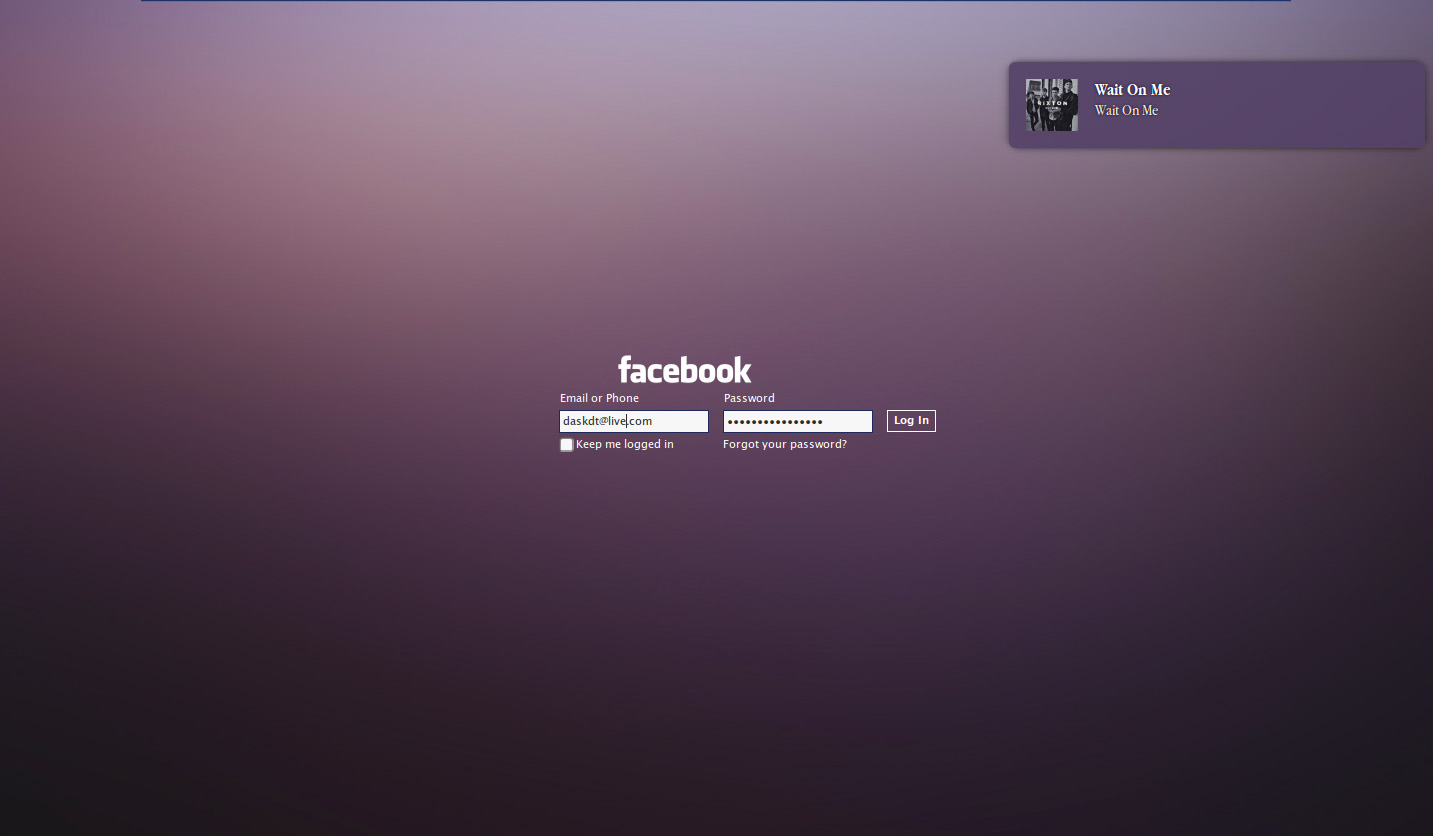 Facebook Login y!Glass