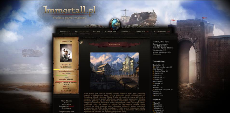 Immortall v.2.0.1 czas innowacji