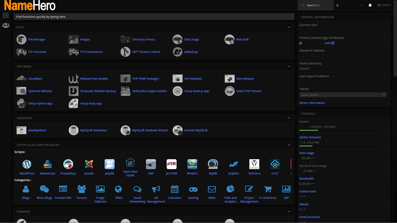 cPanel Dark Black (MOVED)