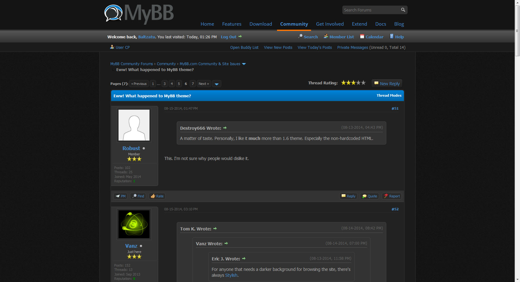 Dark MyBB 1.8 Community Forum