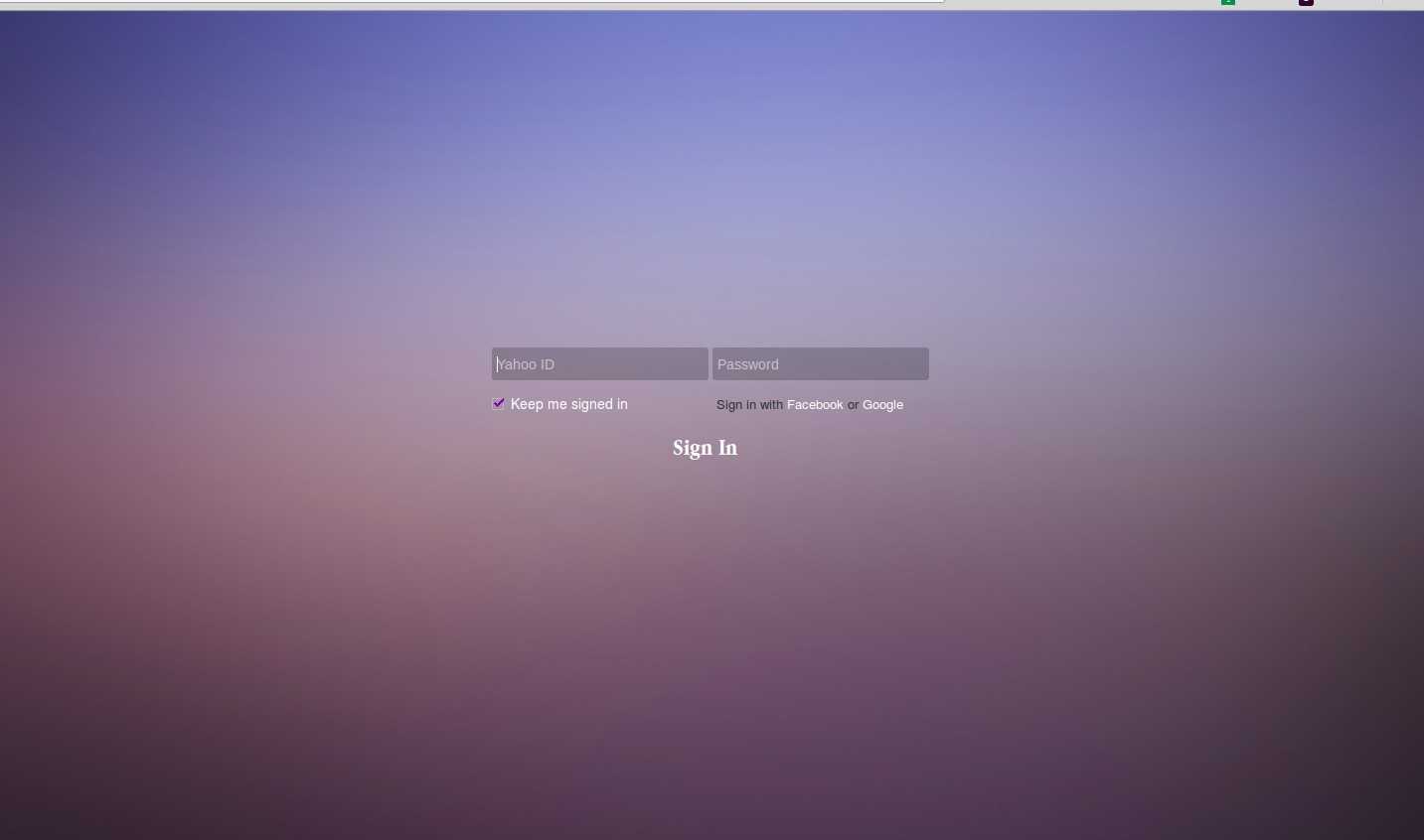 Yahoo Mail Login y!Glass