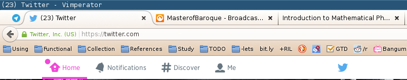 Firefox Compact Bookmark Bar