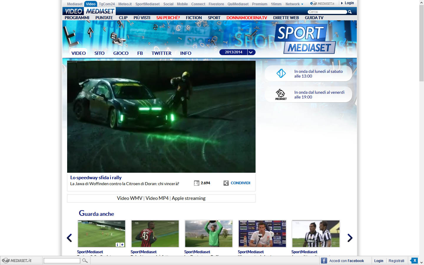 Video Mediaset direct links ( Style Lazza Script )