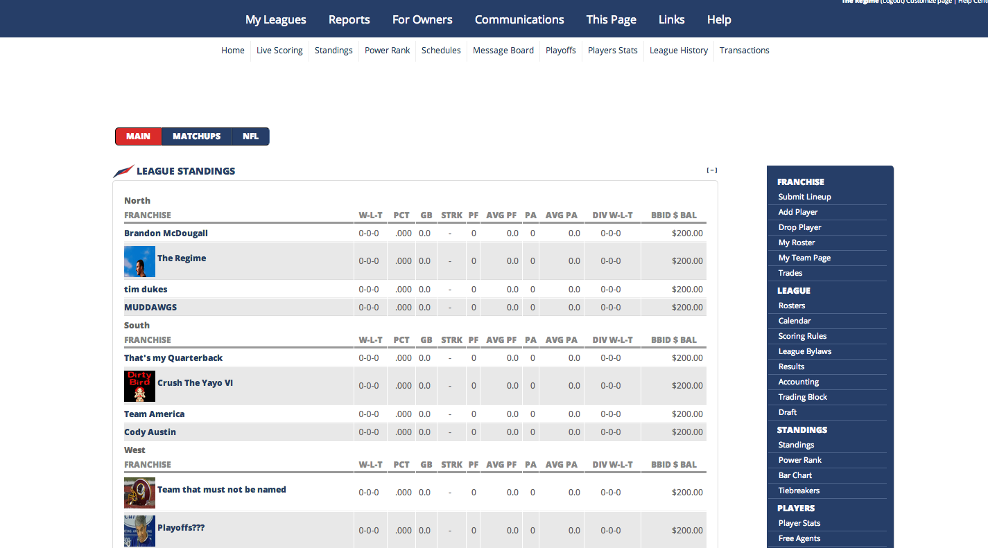 Masters Fantasy Football & MFL 2014