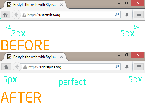 Firefox Bar Spacing ( First Icon Padding )