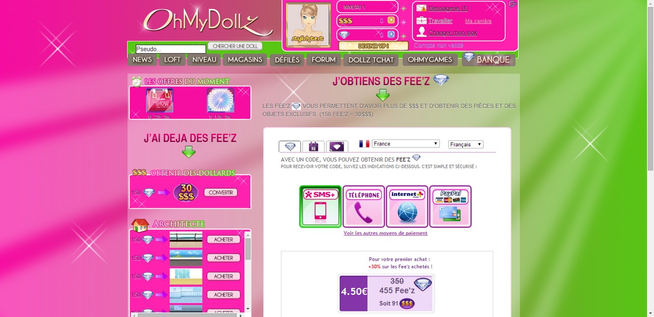 OhMyDollz - Vert/Rose