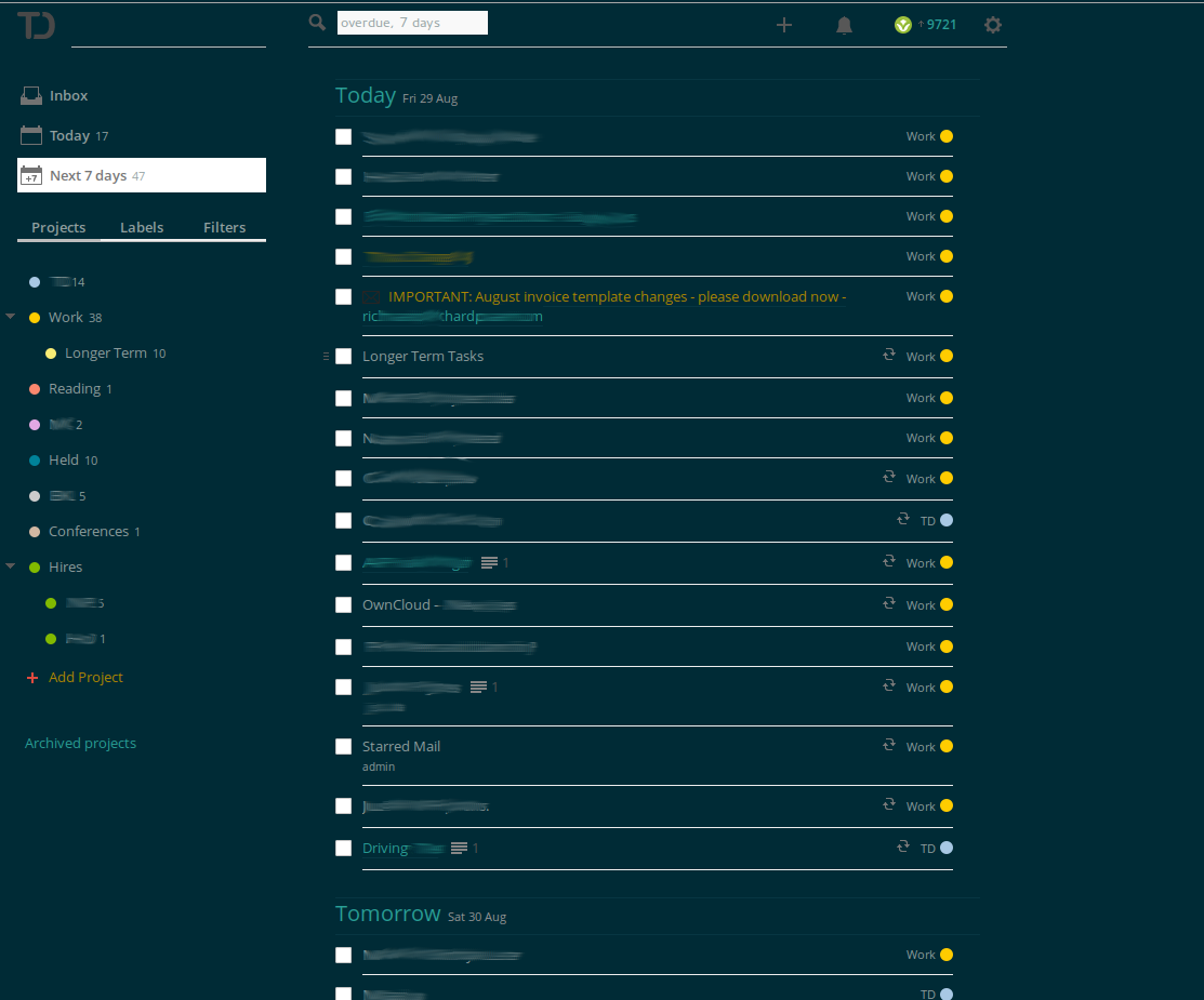 ToDoist Solarized Dark