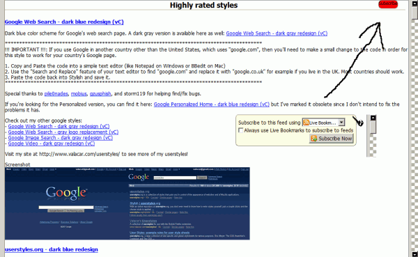 Firefox - Change RSS Subscribe Page