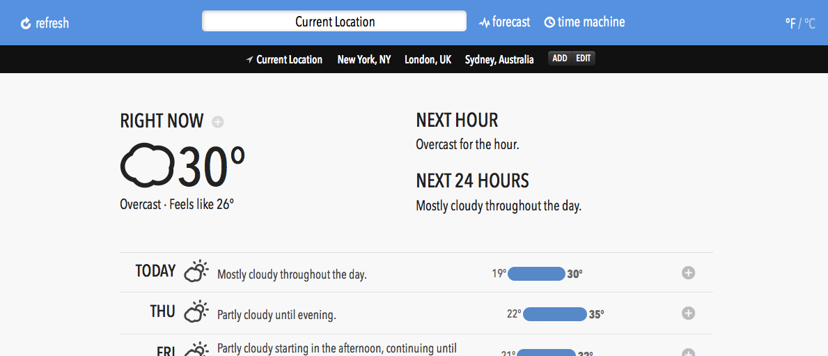 Forecast.io - hide map