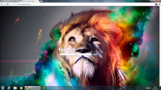 Rainbow Lion Facebook theme - by isourish
