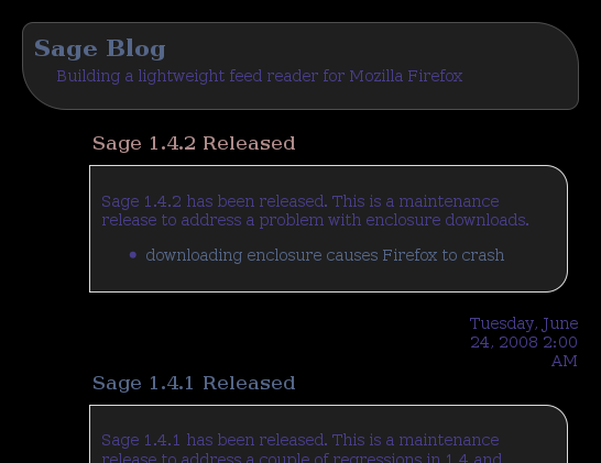 Sage (Feed reader) - Rounded Remix