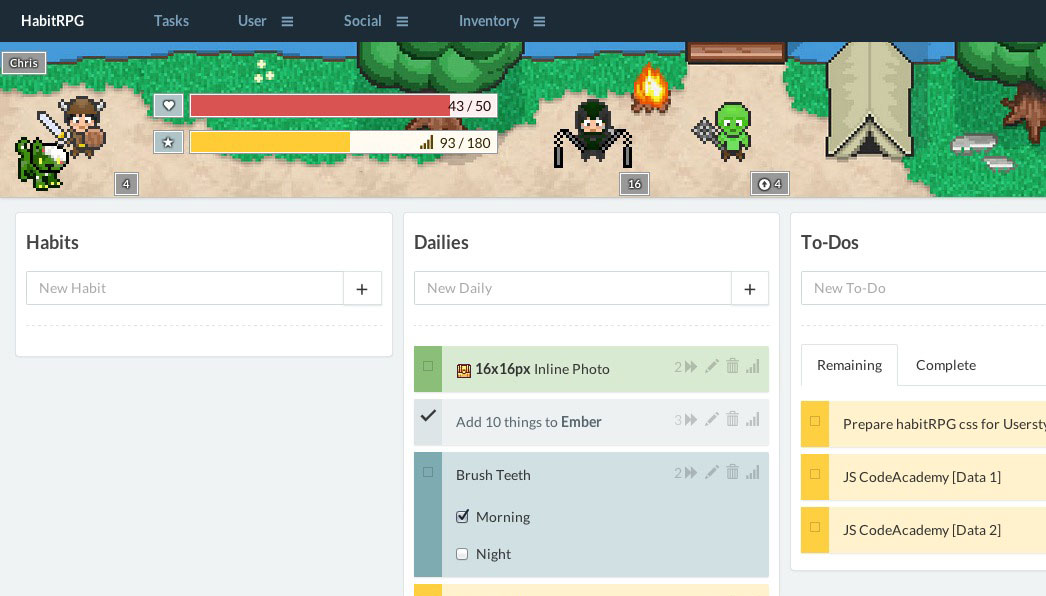 HabitRPG - The Adventure Begins