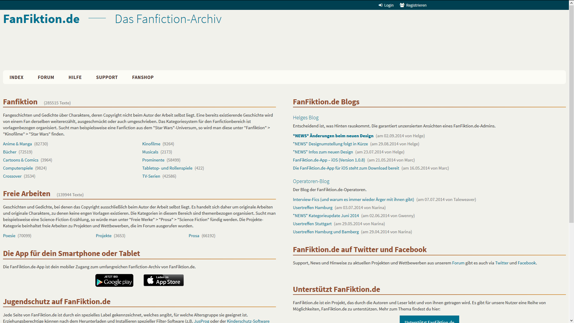 Fanfiktion [NEUES DESIGN] - volle Bildschirmbreite
