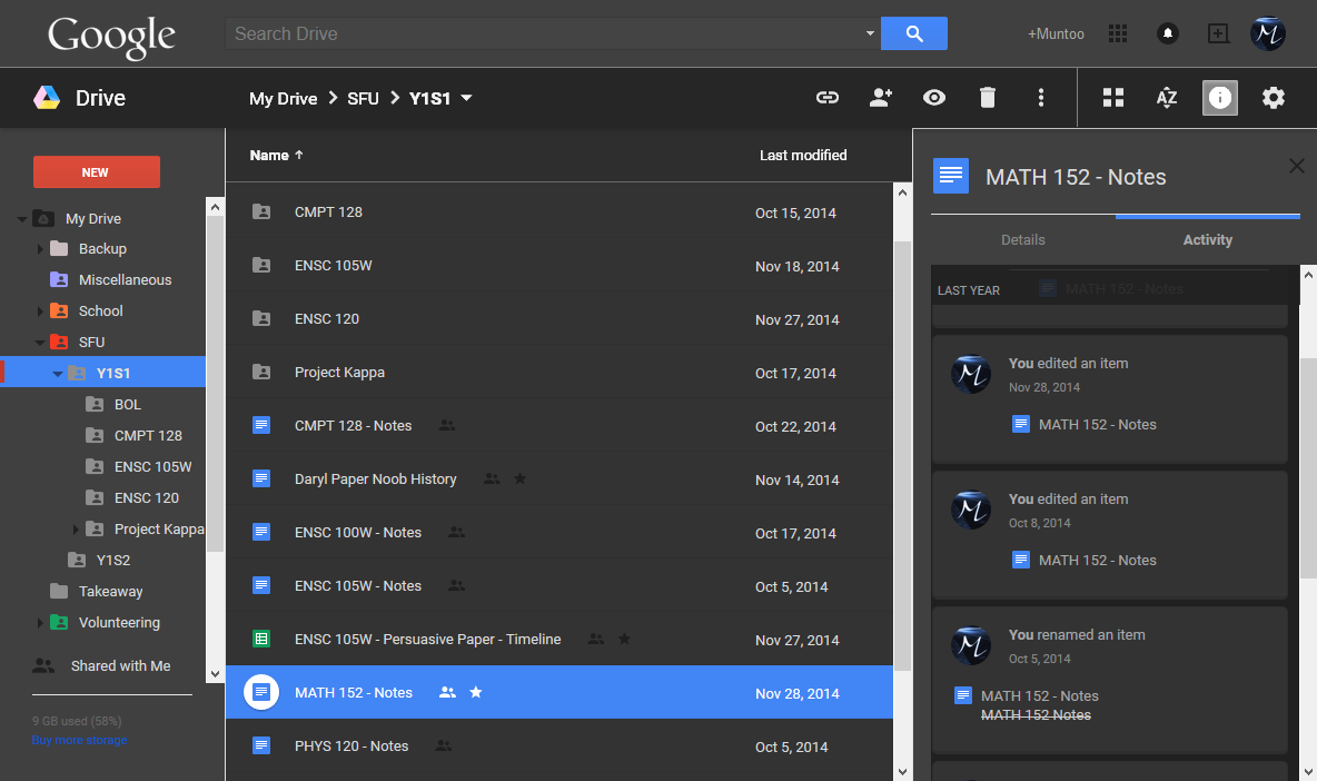 Google Drive Dark