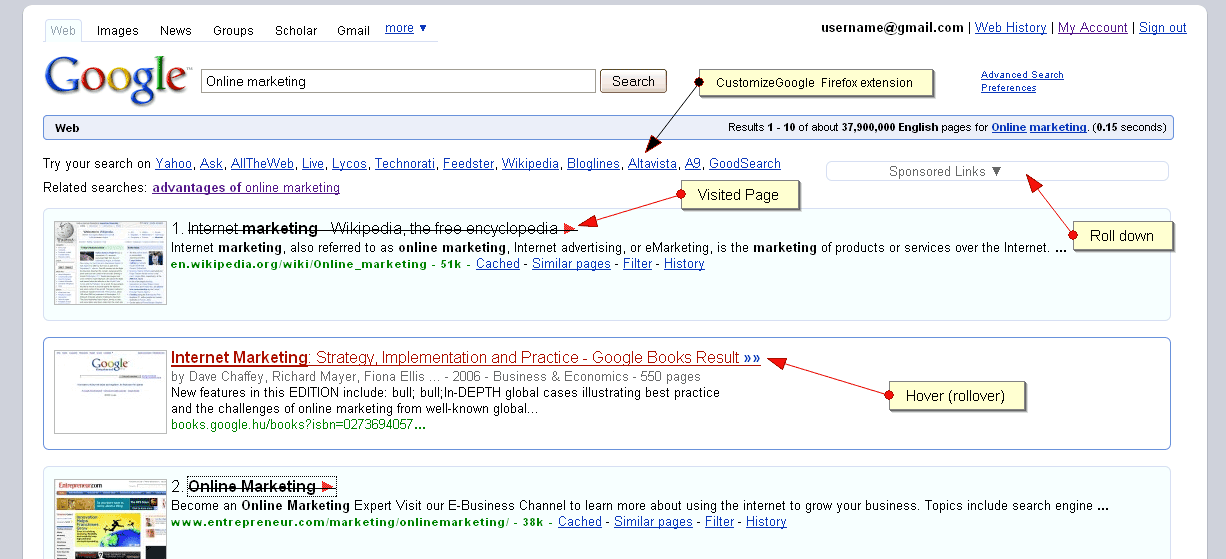 Google Search Middle