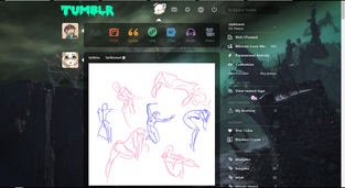 Spoopy tumblr dashboard