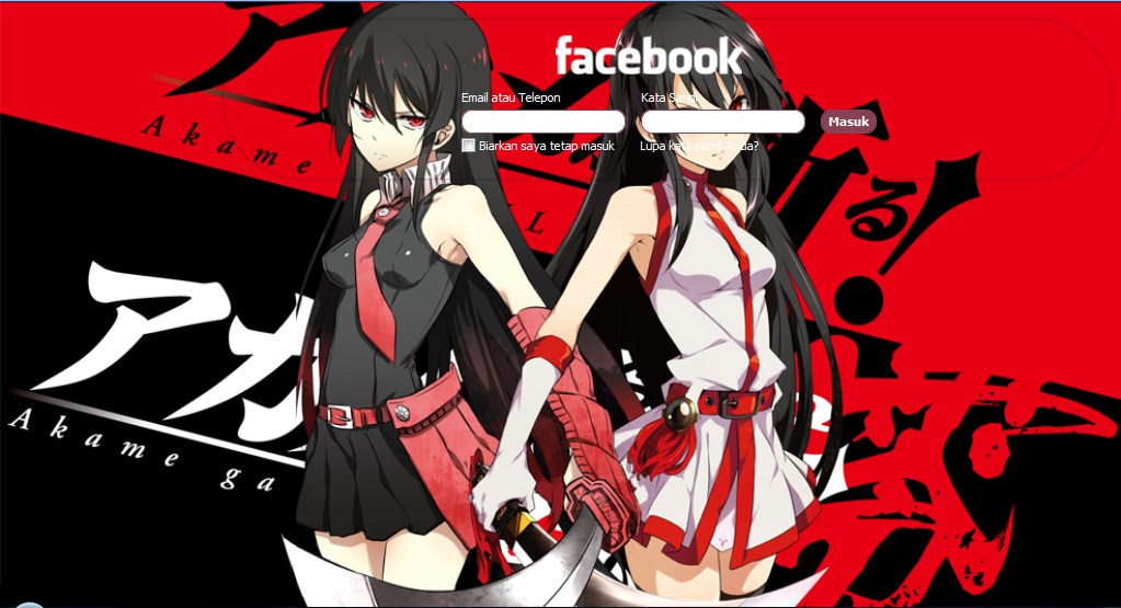 Facebook Login Akame -  Akame Ga Kill