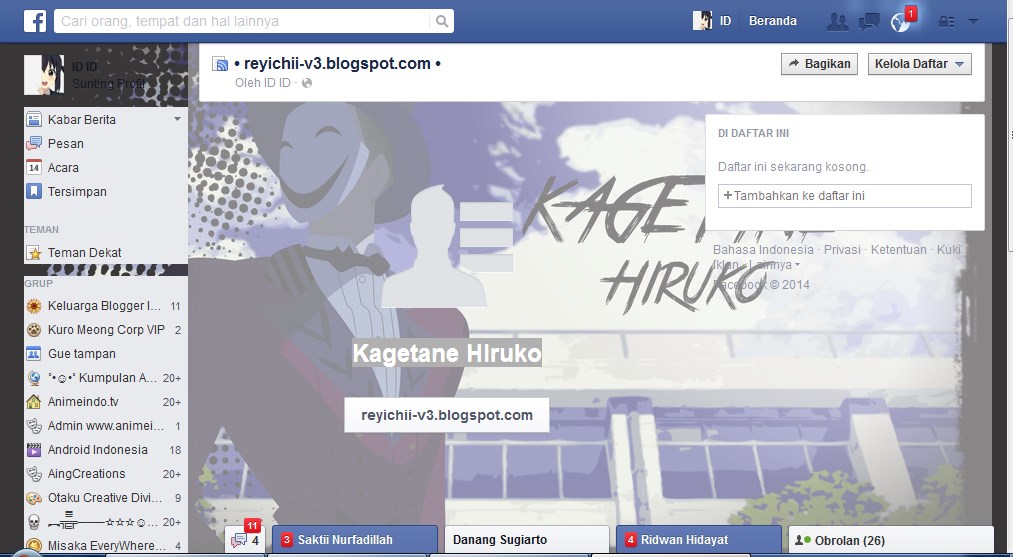 Facebook Theme Kagetane Hiruko