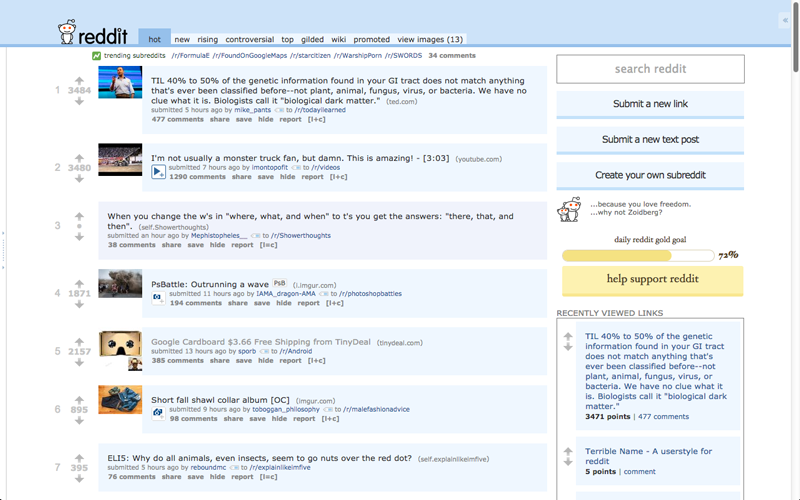 Reddit Redesign by Chris Mabry