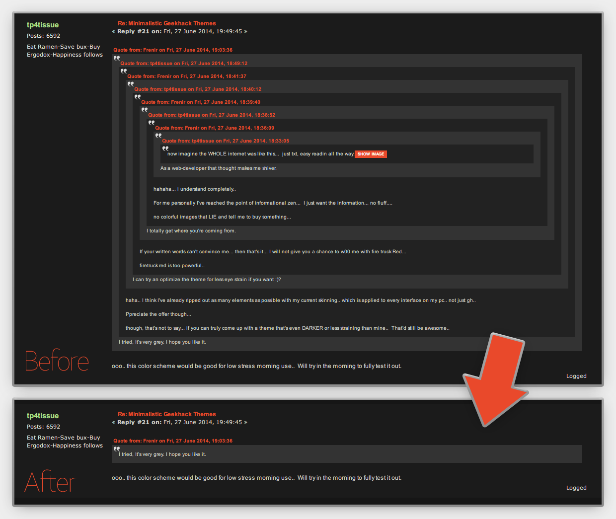 Geekhack.org - Hide nested quotes!