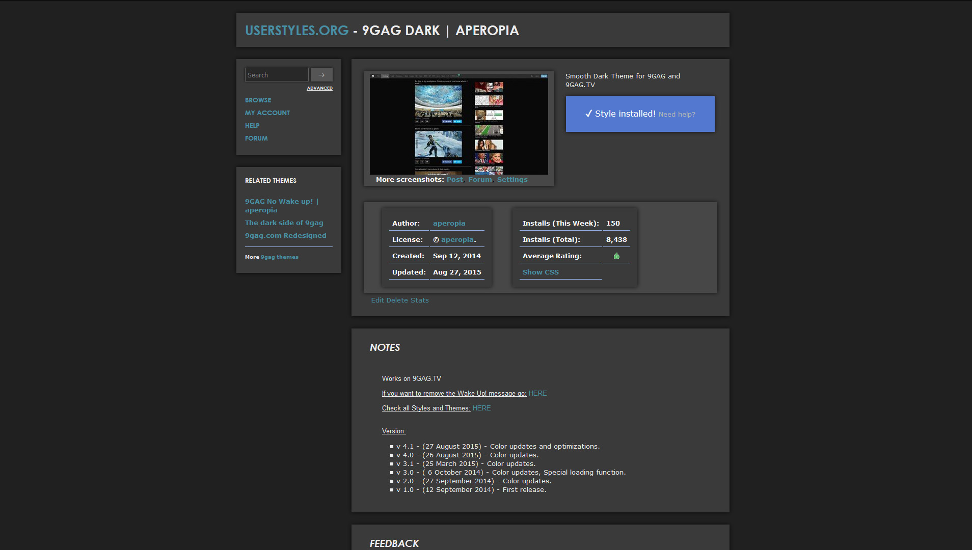 Userstyles Dark | aperopia