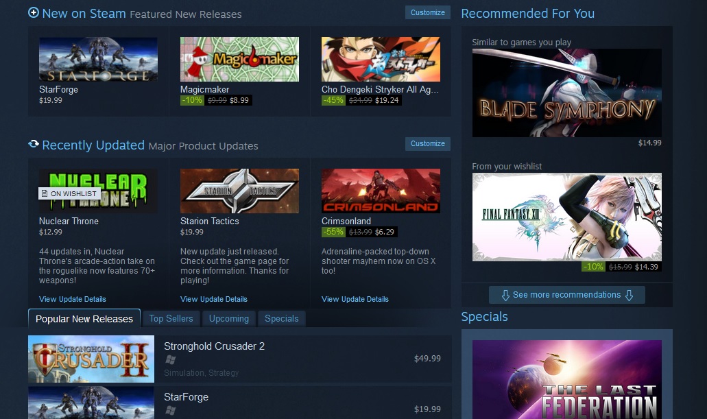 Steam Remove Front Page Queue