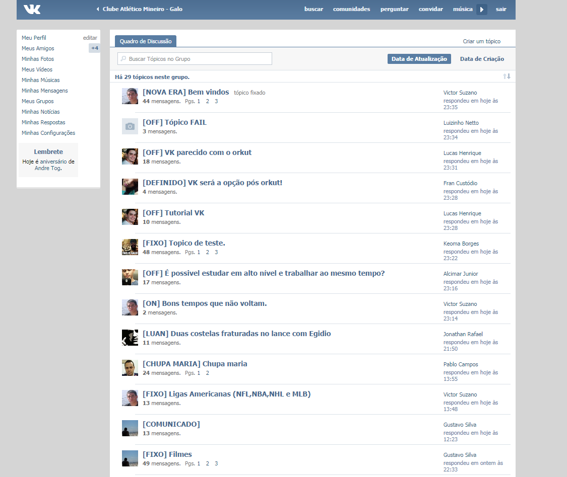 VK Orkut (Fundo cinza)