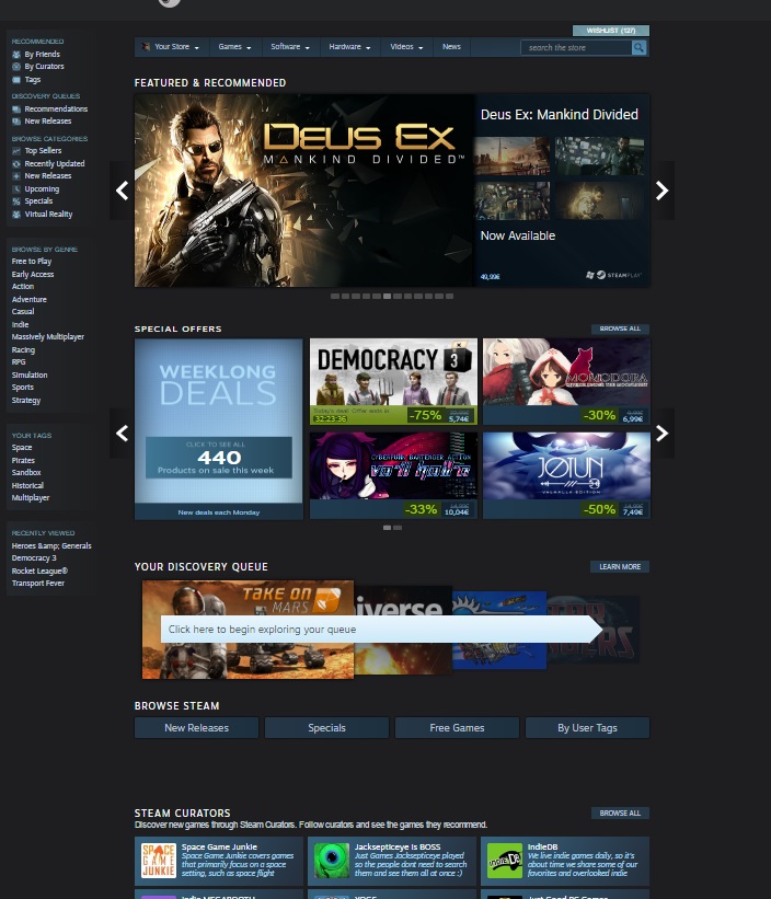 Raydell's Dark Steam UI - Theme-only