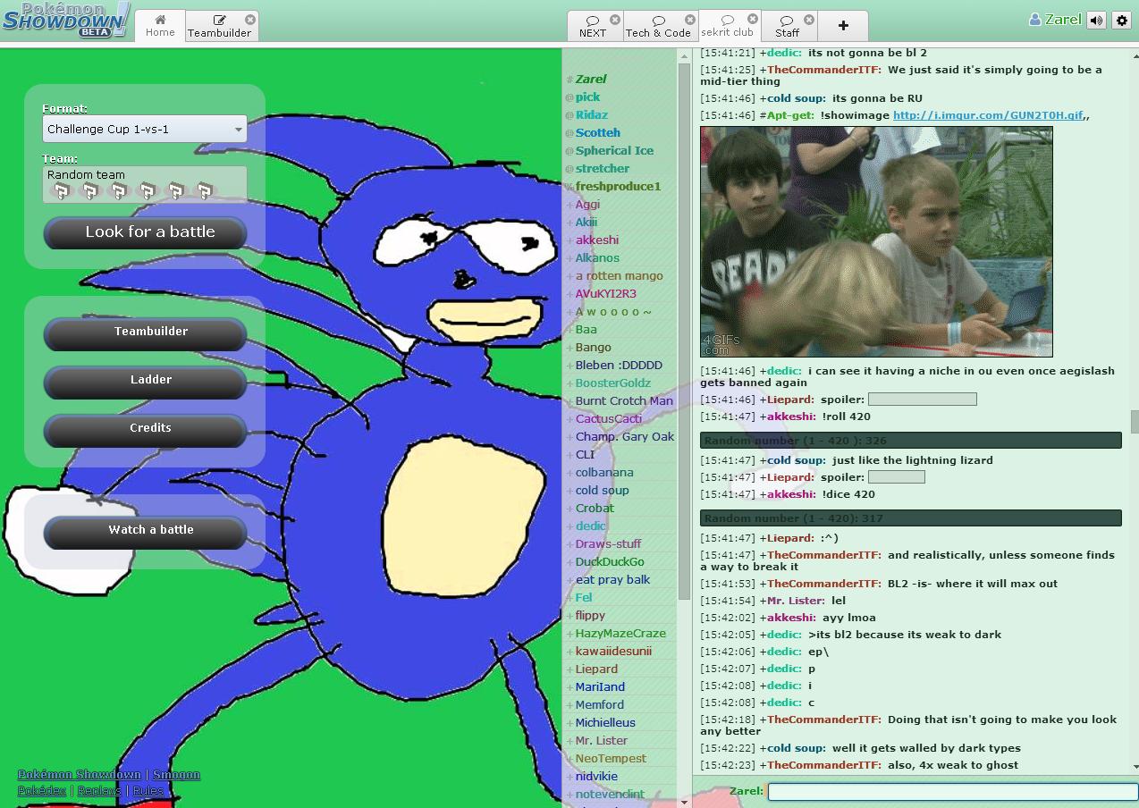 Sanic style for Pokemon Showdown!