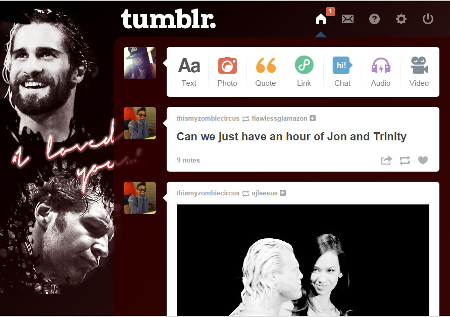 Seth Rollins/Dean Ambrose dashboard theme