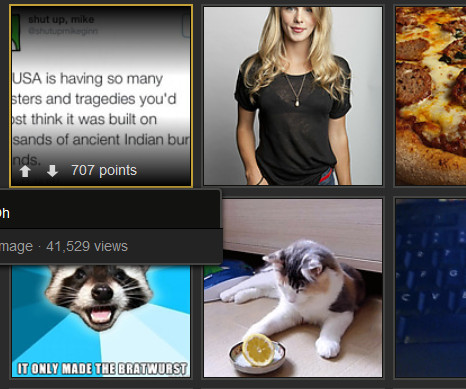 imgur: hide tags on frontpage