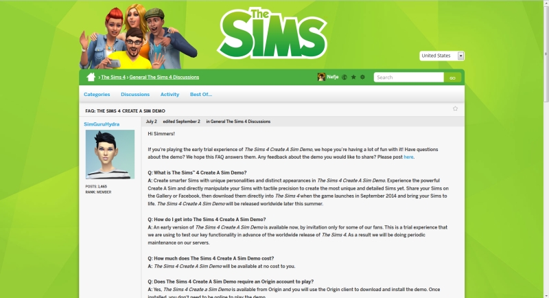 Old font on forums.thesims.com (bold)