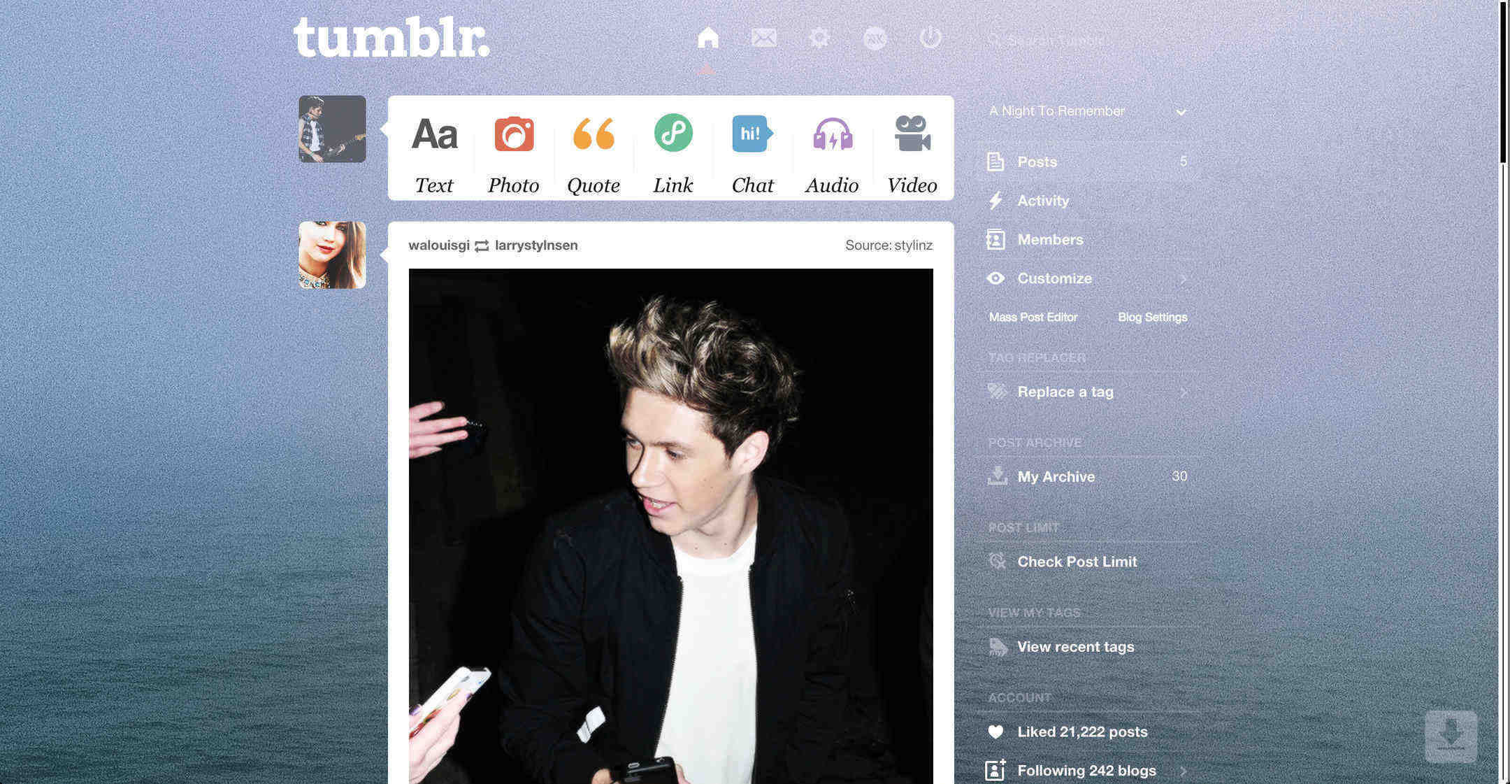 Sea #2 Tumblr Dashboard Theme | sweetenouis