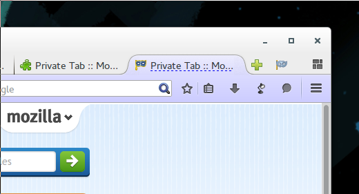 Firefox - Private Tab background