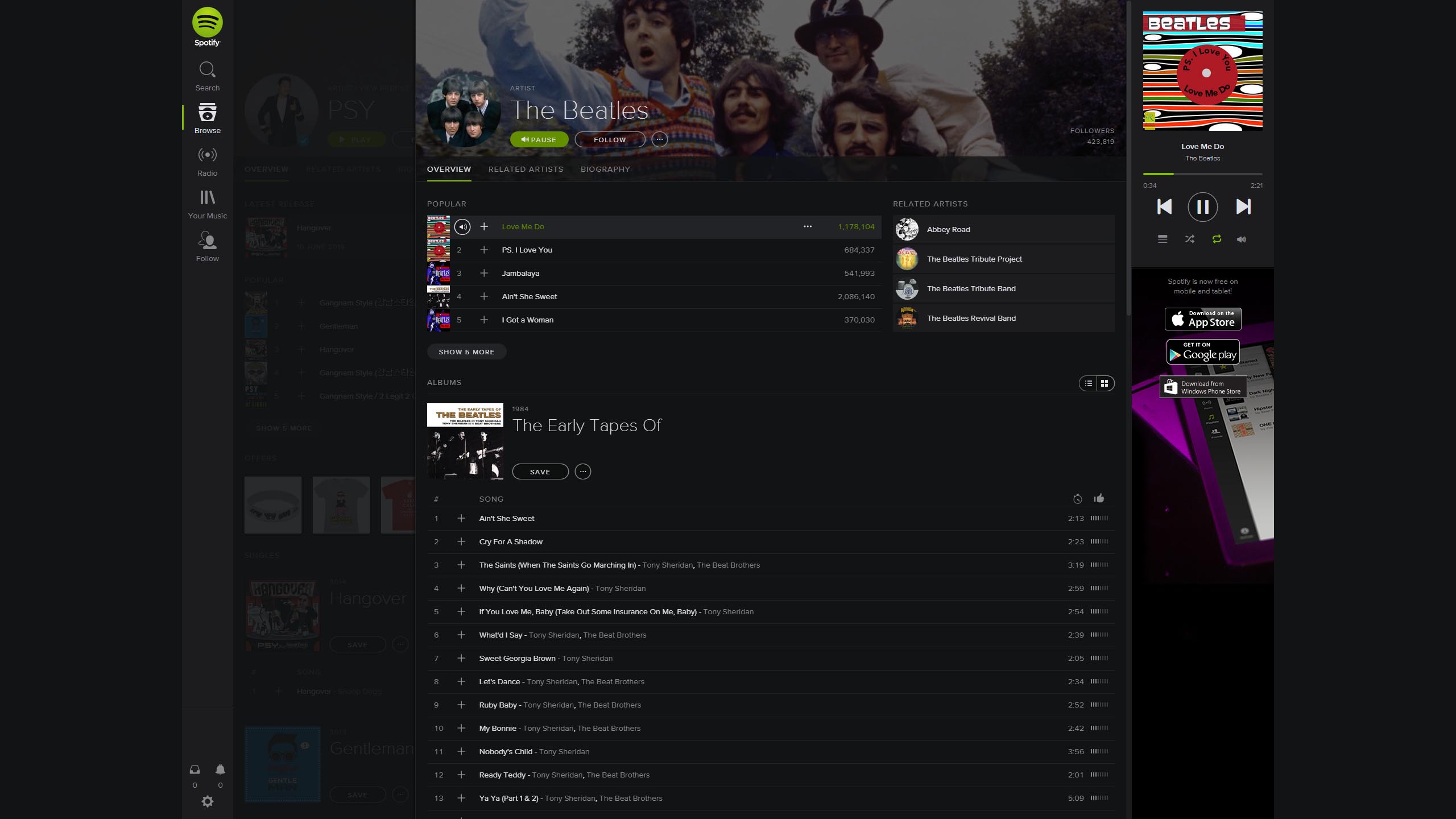 Spotify for > 1080p resolution monitors