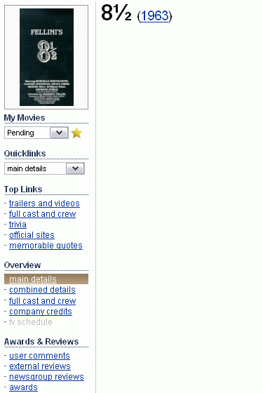 Hide IMDb LHS buttons & Pro link