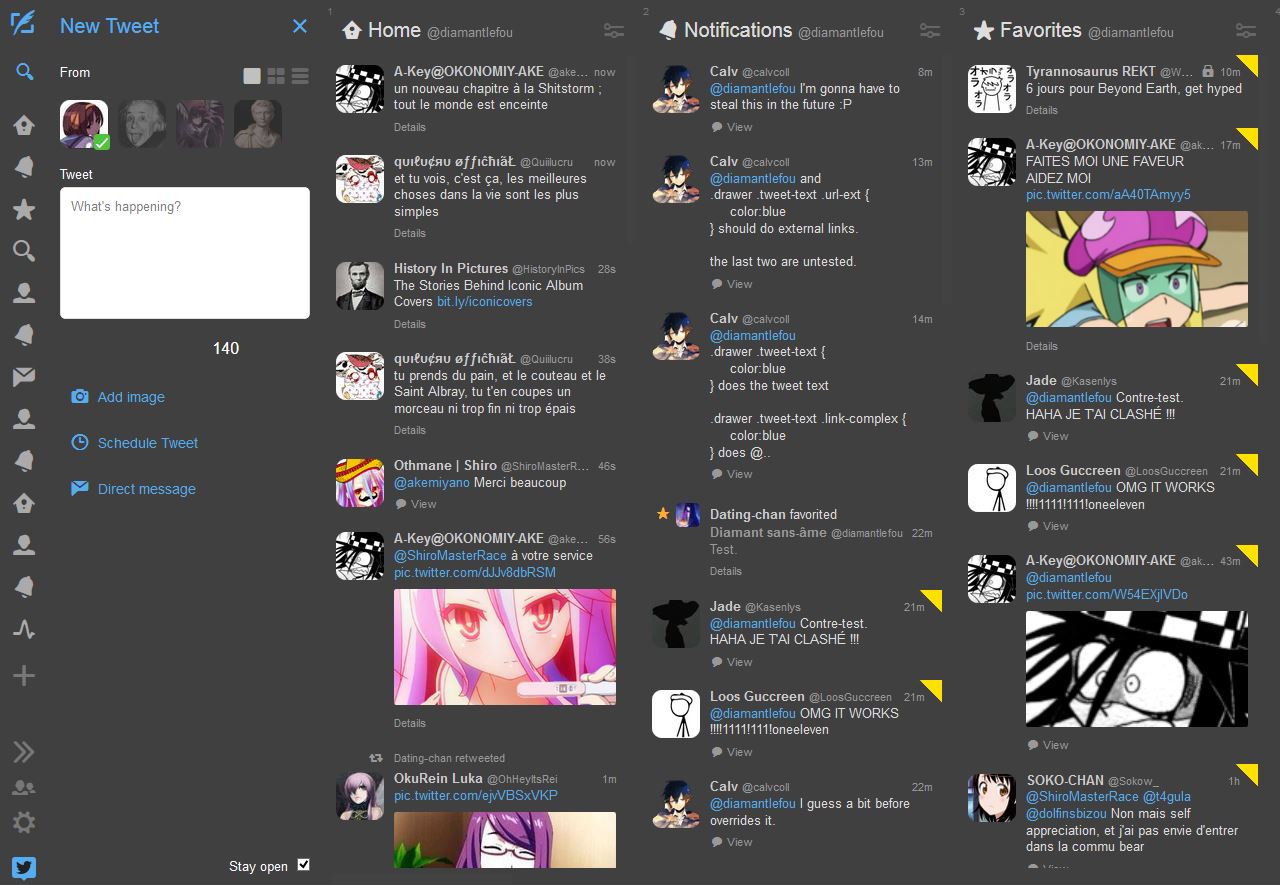 Tweetdeck - Snowflake Classic Black