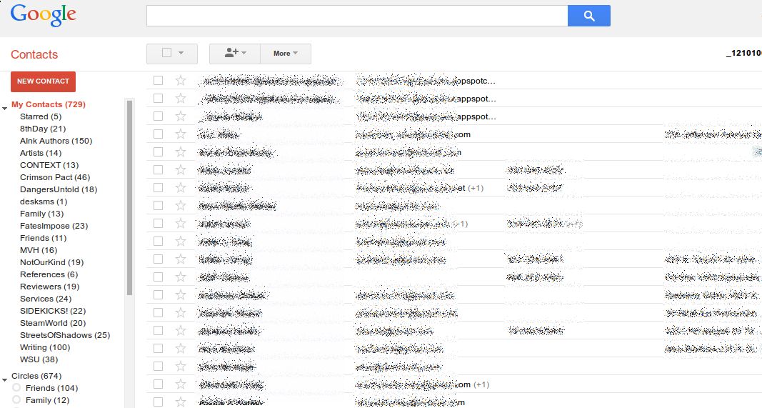 Google Contacts - compact display (updated, fork)