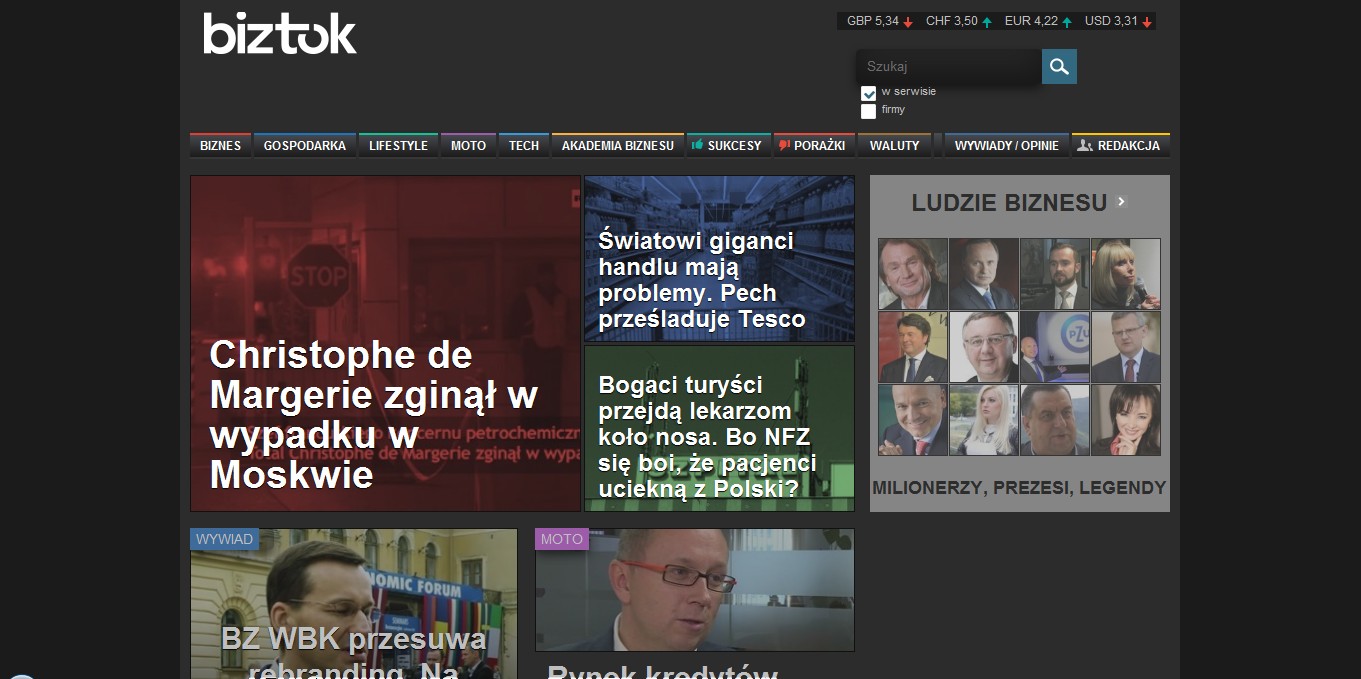 biztok.pl - ciemny styl
